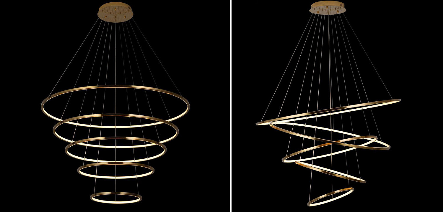Люстра Ring Horizontal Quintet gold Люстра Ring Horizontal Quintet gold - Loft-Concept в Грозном