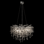 Люстра подвесная с прозрачными стеклянными подвесками в форме капель Диаметр 60 см Droplet Chandelier варинант исполнения - 11 | Loft Concept в Грозном