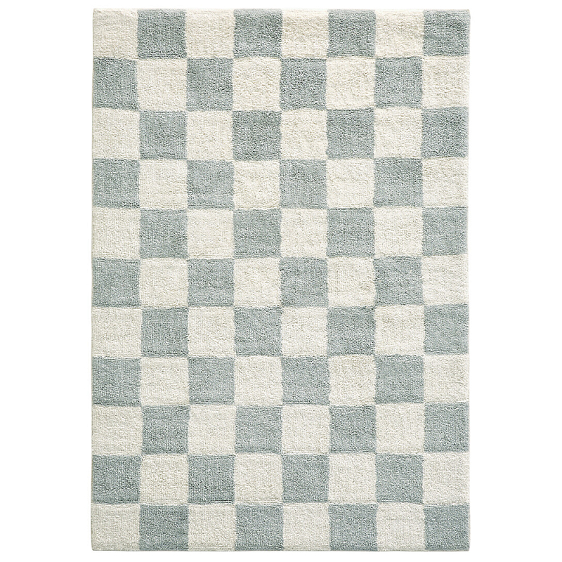 Ковер с шахматным принтом Chess Layout из хлопка Серо-голубой Серо-коричневый Ковер с шахматным принтом Chess Layout из хлопка Серо-голубой Серо-коричневый в Грозном | Loft Concept