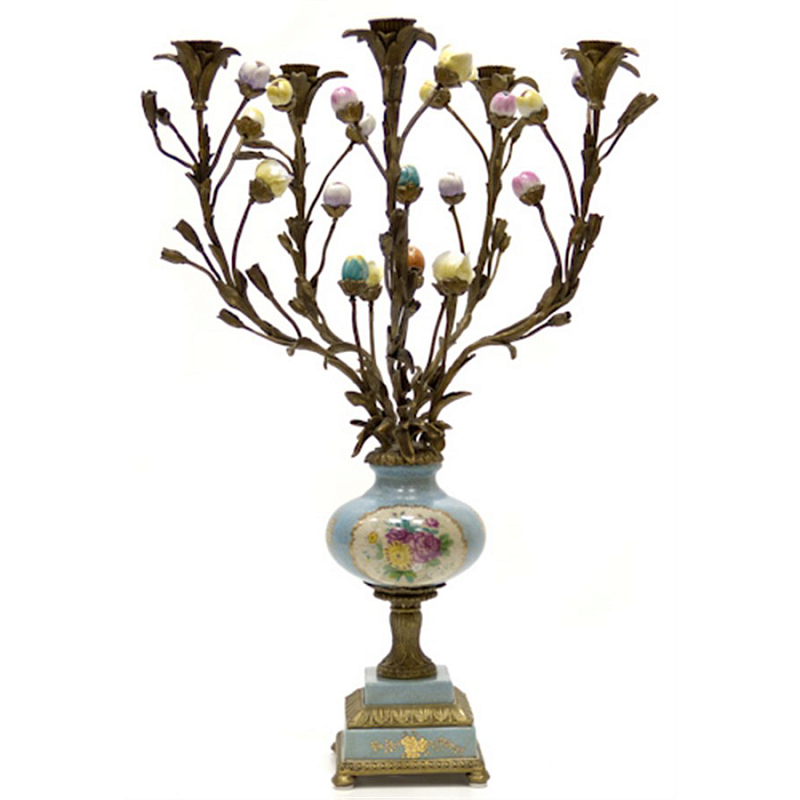 Подсвечник Multi-Colored Buds Бронза Голубой пастельный Мульти Подсвечник Multi-Colored Buds Бронза Голубой пастельный Мульти в Грозном | Loft Concept