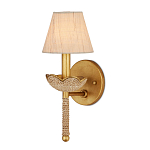 Бра из кованого железа с отделкой плетеной веревкой и сусальным золотом Parisian Style варинант исполнения - 1 | Loft Concept в Грозном