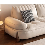 Диван кожаный с каркасом из массива дерева Furniture Medieval варинант исполнения - 3 | Loft Concept в Грозном