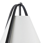 Торшер с черным каркасом и белым тканевым абажуром в форме конуса Stylish Solution варинант исполнения - 2 | Loft Concept в Грозном