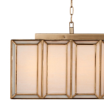 Люстра прямоугольная с каркасом золотого цвета Soft Glow Lamps варинант исполнения - 3 | Loft Concept в Грозном