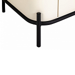 ТВ-тумба белая с чёрной столешницей с 2-мя дверками и ящиком San Marco варинант исполнения - 5 | Loft Concept в Грозном