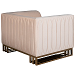 Кресло велюровое бежевое Cubic Silhouette варинант исполнения - 2 | Loft Concept в Грозном