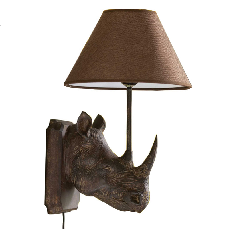 Бра Носорог Rhinoceros Коричневый в Грозном | Loft Concept 