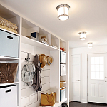 Потолочный светильник для ванных комнат со стеклянным плафоном и одной лампой Hinkley варинант исполнения - 4 | Loft Concept в Грозном