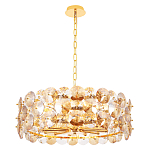 Люстра круглая золотого цвета с круглыми хрустальным элементами Solyria варинант исполнения - 1 | Loft Concept в Грозном