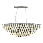 Люстра с подвесками в форме капель на серебристом каркасе Raindrop варинант исполнения - 3 | Loft Concept в Грозном