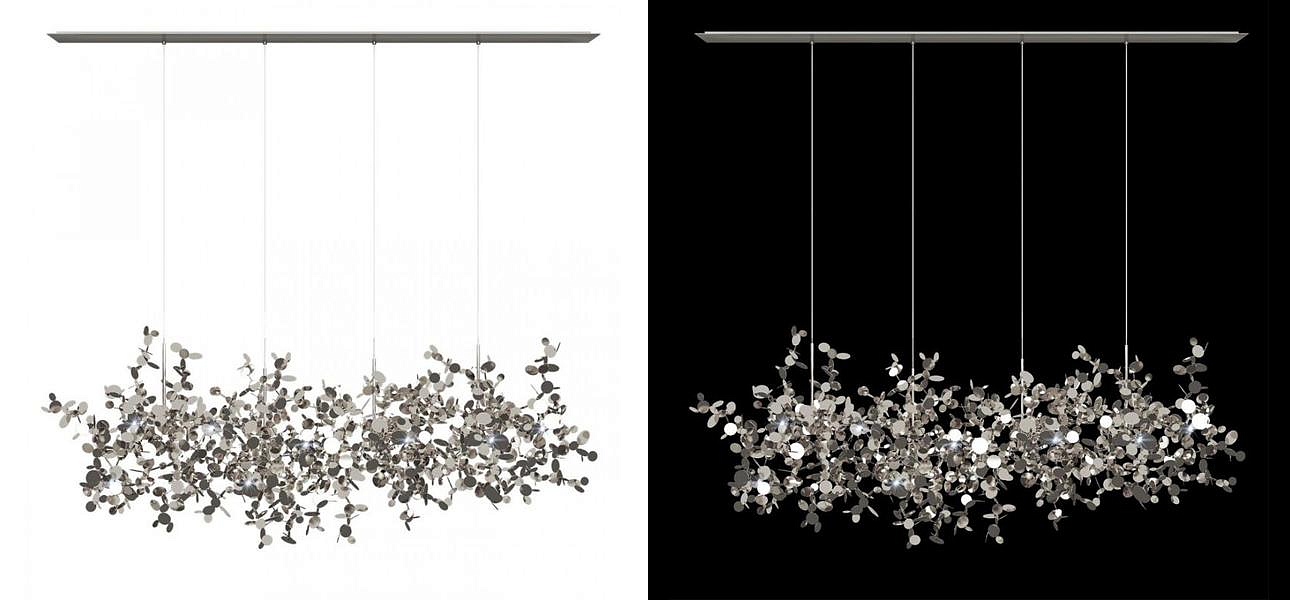 Люстра Terzani Argent Suspension Linear Silver длина 120 см Люстра Terzani Argent Suspension Linear Silver длина 120 см - Loft-Concept в Грозном