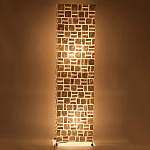 Торшер из перламутра на металлическом каркасе Indonesian Tower варинант исполнения - 4 | Loft Concept в Грозном