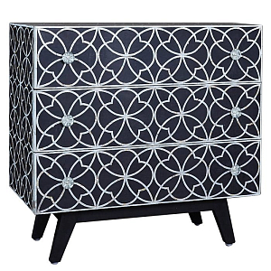 Комод с инкрустацией костью Inlaid Bone Flower Geometry