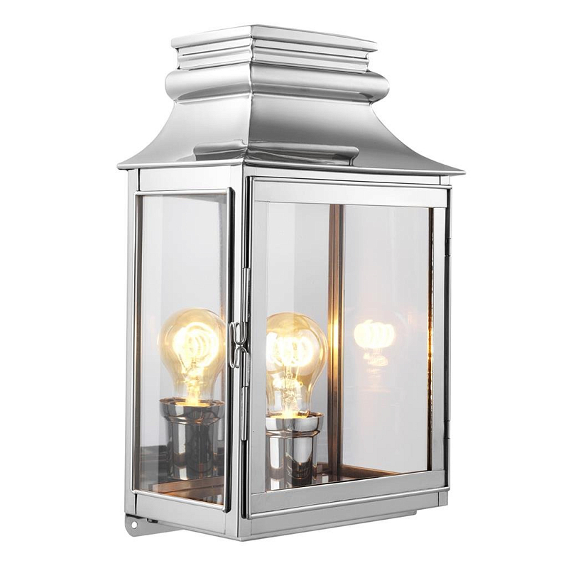 Бра Eichholtz Wall Lamp Primo L Nickel Никель Прозрачное Стекло в Грозном | Loft Concept 