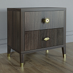 Тумба прикроватная с двумя ящиками Elsa Dreams Walnut варинант исполнения - 1 | Loft Concept в Грозном