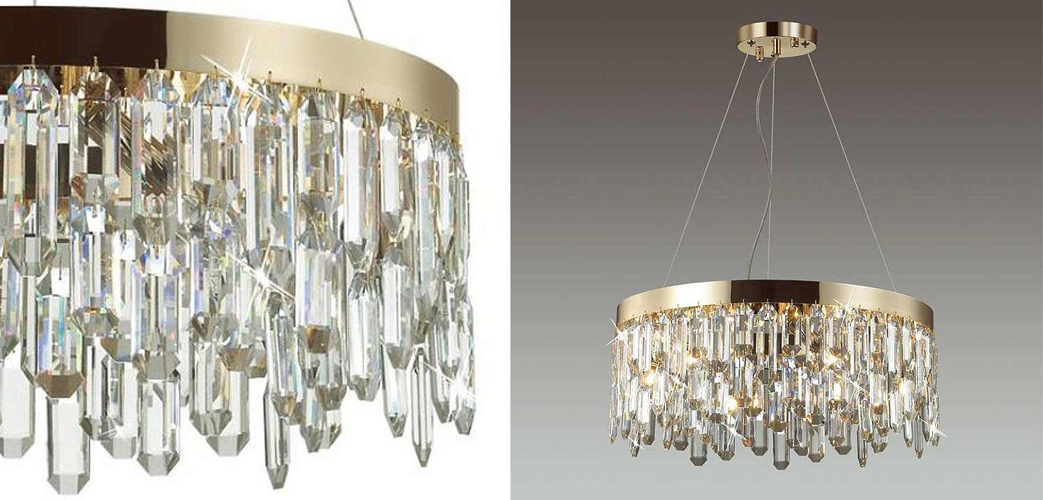 Люстра Crystal Polyhedrons Round Gold Люстра Crystal Polyhedrons Round Gold - Loft-Concept в Грозном