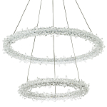 Многоярусная кольцевая люстра с хрустальным декором Gilbertine Crystals Two Rings Chandelier варинант исполнения - 1 | Loft Concept в Грозном