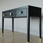 Дизайнерский Письменный стол Elsa Dreams Black с тремя ящиками варинант исполнения - 2 | Loft Concept в Грозном