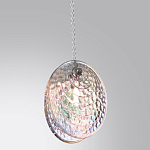 Подвесной светильник с круглым плафоном из рельефного стекла Disc Light варинант исполнения - 3 | Loft Concept в Грозном