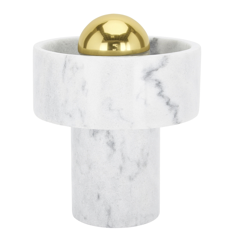 Настольная лампа Stone Table lamp Белый Золотой Настольная лампа Stone Table lamp Белый Золотой в Грозном | Loft Concept