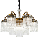 Подвесная люстра с плафонами с виде трубчатых хрустальных подвесок Cadice Chandelier 7 варинант исполнения - 1 | Loft Concept в Грозном