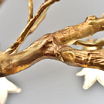 Люстра в виде золотой ветки с цветами Glass Flower Pendant Light варинант исполнения - 8 | Loft Concept в Грозном