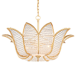 Люстра в форме тюльпана с лепестками из прозрачных стеклянных бусин Hanging Flowers варинант исполнения - 3 | Loft Concept в Грозном