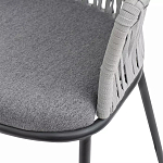 Стул барный с декоративным плетением на спинке и подлокотниках Chair Weave варинант исполнения - 7 | Loft Concept в Грозном