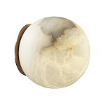 Настенно-потолочный светильник с плафоном в форме шара из алебастра Cryptocrystalline Stone варинант исполнения - 7 | Loft Concept в Грозном