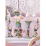 Подсвечник в образе попугая из фарфора с бронзовыми элементами Eden Garden варинант исполнения - 4 | Loft Concept в Грозном