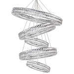 Вертикальная Композиция из круглых Хрустальных светильников Elizabeth Хром варинант исполнения - 1 | Loft Concept в Грозном