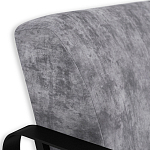 Кресло серый велюр с жесткими подлокотниками на полозьях Ashton варинант исполнения - 5 | Loft Concept в Грозном