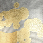 Обои ручная роспись в стиле Арт-деко Namban Colourway SC-289 on gold gilded paper варинант исполнения - 1 | Loft Concept в Грозном