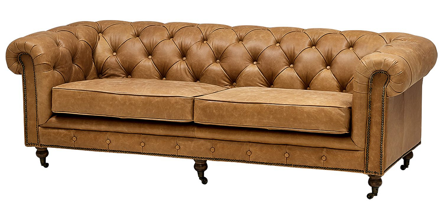 Диван Chesterfield Cinnamon Leather Sofa из винтажной кожи Диван Chesterfield Cinnamon Leather Sofa из винтажной кожи - Loft-Concept в Грозном