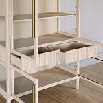 Витрина Primo со стеклянными фасадами и 2 ящиками Светлый дуб варинант исполнения - 4 | Loft Concept в Грозном