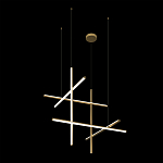 Люстра с 6-ю  пересекающимися цилиндрическими плафонами на тонких тросах Trumpet tube варинант исполнения - 3 | Loft Concept в Грозном