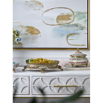 Чаша с цветочным орнаментом на бронзовых ножках Eden Garden варинант исполнения - 2 | Loft Concept в Грозном