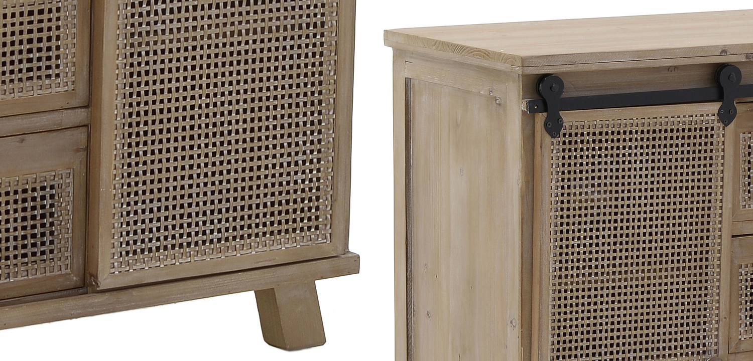 Комод из дерева и ротанга Rosita Wood chest of drawers Комод из дерева и ротанга Rosita Wood chest of drawers - Loft-Concept в Грозном