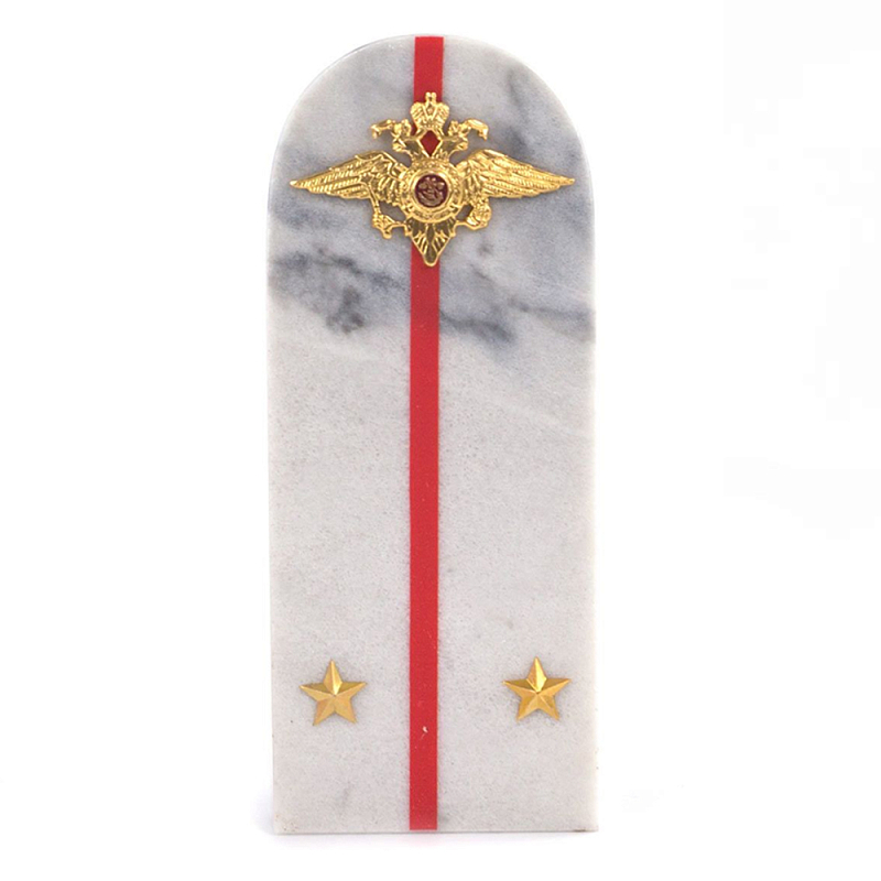 Сувенир Погон МВД из натурального камня мрамор Souvenir Epaulets Белый Мрамор Bianco Красный Золотой Сувенир Погон МВД из натурального камня мрамор Souvenir Epaulets Белый Мрамор Bianco Красный Золотой в Грозном | Loft Concept