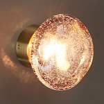 Бра с круглым плафоном из прозрачного стекла с пузырьками воздуха Effervia  варинант исполнения - 5 | Loft Concept в Грозном