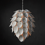 Люстра белая каплевидной формы из цветков лилии White Natural Lines варинант исполнения - 4 | Loft Concept в Грозном