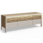 ТВ тумба 2 двери и 2 ящика с подсветкой на рельефном фасаде Warm Industrial варинант исполнения - 5 | Loft Concept в Грозном