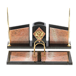 Настольный письменный набор из розового мрамора Marble Accessory варинант исполнения - 1 | Loft Concept в Грозном