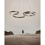 Люстра подвесная светодиодная в виде волнообразной ленты Ribbon Vortex варинант исполнения - 14 | Loft Concept в Грозном