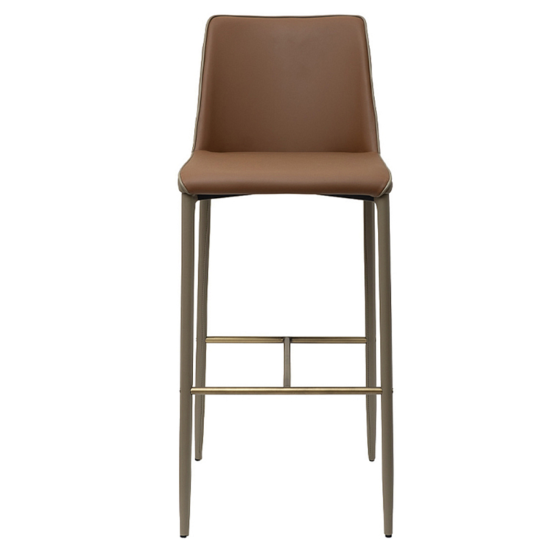 Стул барный с терракотовой обивкой из экокожи Spectacular High Chair Терракотовый Латунь Стул барный с терракотовой обивкой из экокожи Spectacular High Chair Терракотовый Латунь в Грозном | Loft Concept