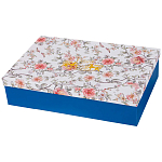 Чайный набор из фарфора синий на 6 персон 12 предметов Flower Porcelain Collection варинант исполнения - 3 | Loft Concept в Грозном