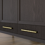 Большой Шкаф Primo Темный орех с 3 дверьми и 3 выдвижными ящиками варинант исполнения - 6 | Loft Concept в Грозном