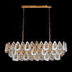 Люстра овальная с многослойными белыми и прозрачными подвесками Character Chandelier варинант исполнения - 3 | Loft Concept в Грозном