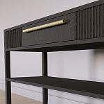 Дизайнерская Консоль с полкой и ящиком Primo Темный орех варинант исполнения - 4 | Loft Concept в Грозном