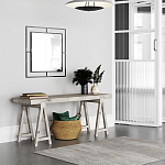 Настенное зеркало квадратной формы в черной металлической раме CORNER MIRROR BLACK варинант исполнения - 1 | Loft Concept в Грозном